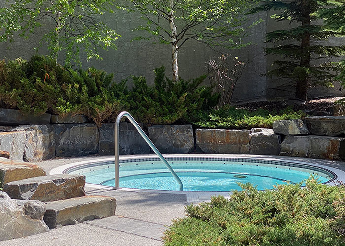 The hot pool at Bodhi Wellness.